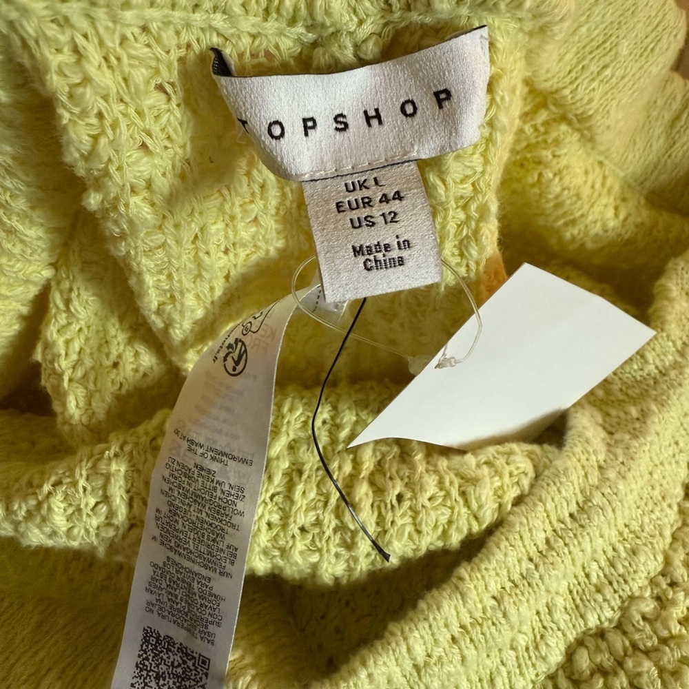 TOPSHOP Stitchy Shorts in Lime, NWT - Picture 6 of 7